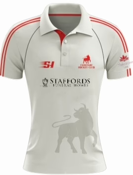 Women's White Playing Top For Clontarf Hockey Club