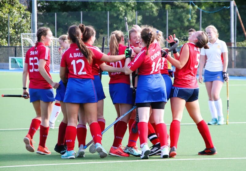 Clontarf Hockey Club Ladies Team Celebrating Clontarf Hockey Club Ladies Team Celebrating and Having Fun